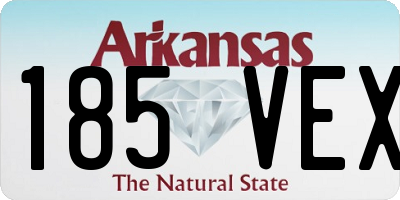 AR license plate 185VEX