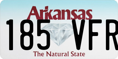 AR license plate 185VFR
