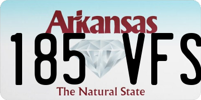 AR license plate 185VFS
