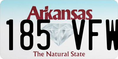 AR license plate 185VFW