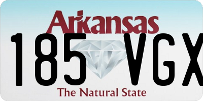 AR license plate 185VGX