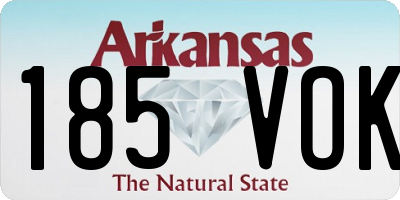 AR license plate 185VOK