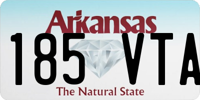 AR license plate 185VTA