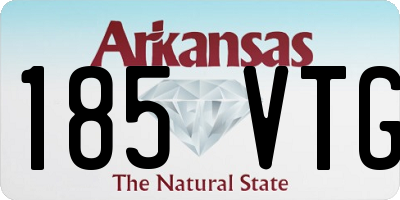 AR license plate 185VTG