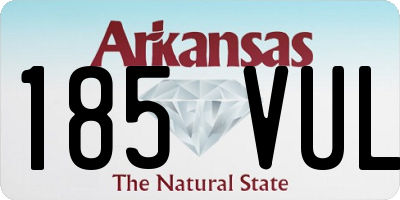 AR license plate 185VUL