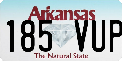AR license plate 185VUP
