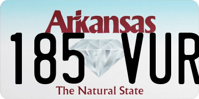 AR license plate 185VUR