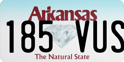 AR license plate 185VUS