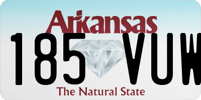 AR license plate 185VUW