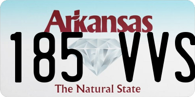 AR license plate 185VVS