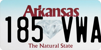 AR license plate 185VWA