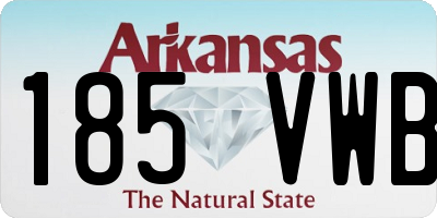 AR license plate 185VWB