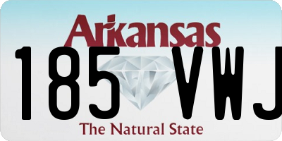 AR license plate 185VWJ