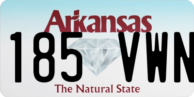 AR license plate 185VWN