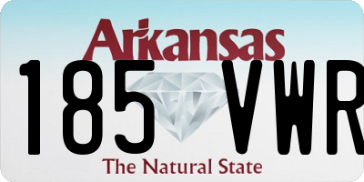 AR license plate 185VWR