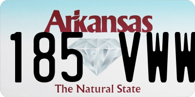 AR license plate 185VWW