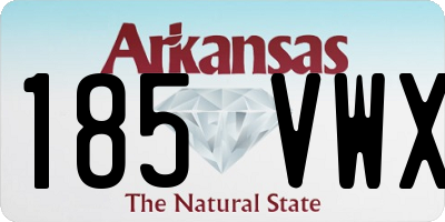 AR license plate 185VWX