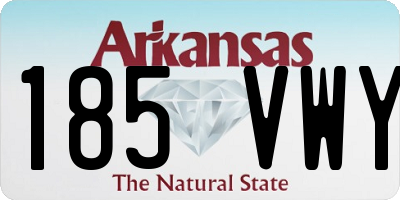 AR license plate 185VWY