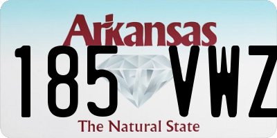 AR license plate 185VWZ