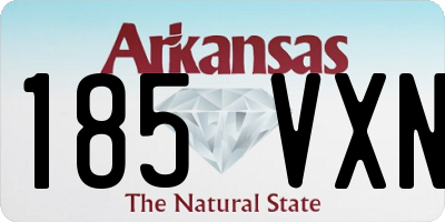 AR license plate 185VXN