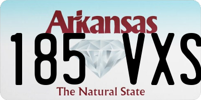 AR license plate 185VXS