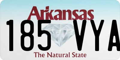 AR license plate 185VYA