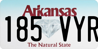 AR license plate 185VYR