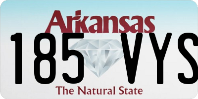 AR license plate 185VYS
