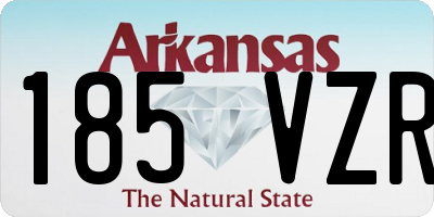 AR license plate 185VZR