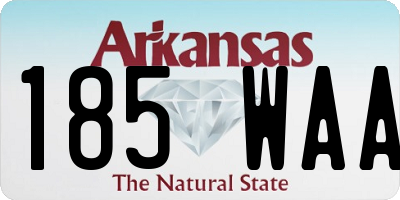 AR license plate 185WAA