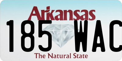 AR license plate 185WAC