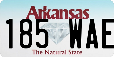 AR license plate 185WAE
