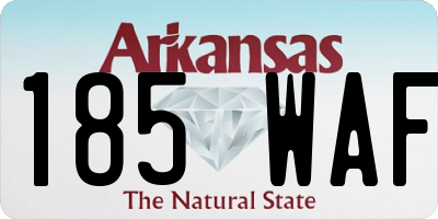 AR license plate 185WAF