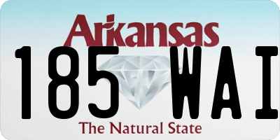 AR license plate 185WAI