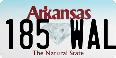 AR license plate 185WAL