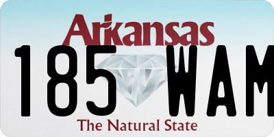 AR license plate 185WAM