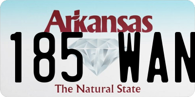 AR license plate 185WAN