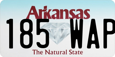 AR license plate 185WAP