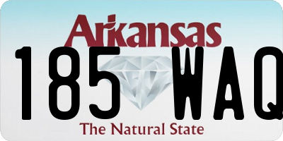 AR license plate 185WAQ