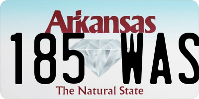 AR license plate 185WAS