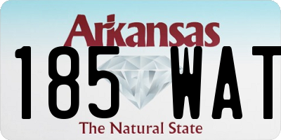 AR license plate 185WAT