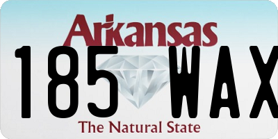 AR license plate 185WAX