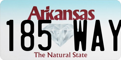 AR license plate 185WAY