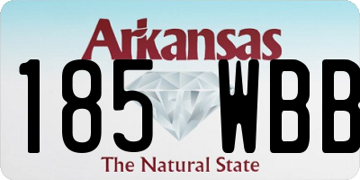 AR license plate 185WBB