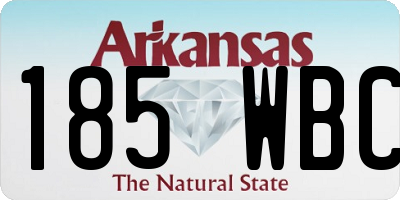 AR license plate 185WBC