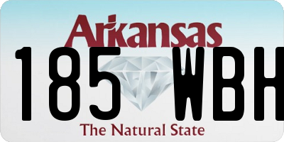 AR license plate 185WBH