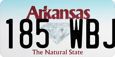 AR license plate 185WBJ