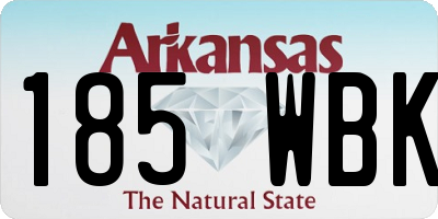 AR license plate 185WBK