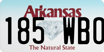 AR license plate 185WBO