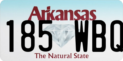 AR license plate 185WBQ